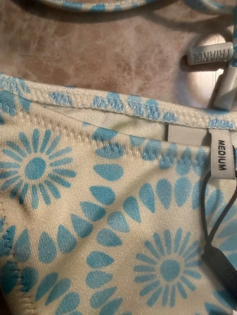 triangl swimwear Blue and White Printed Bikini - Picture 8 of 9